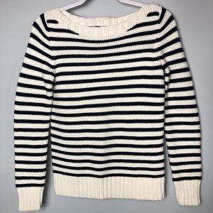 Blue stripe cream sweater Talbots sweater